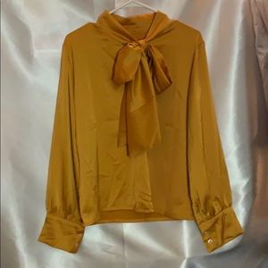 Silky Bow Blouse - Brand New / Never Worn!